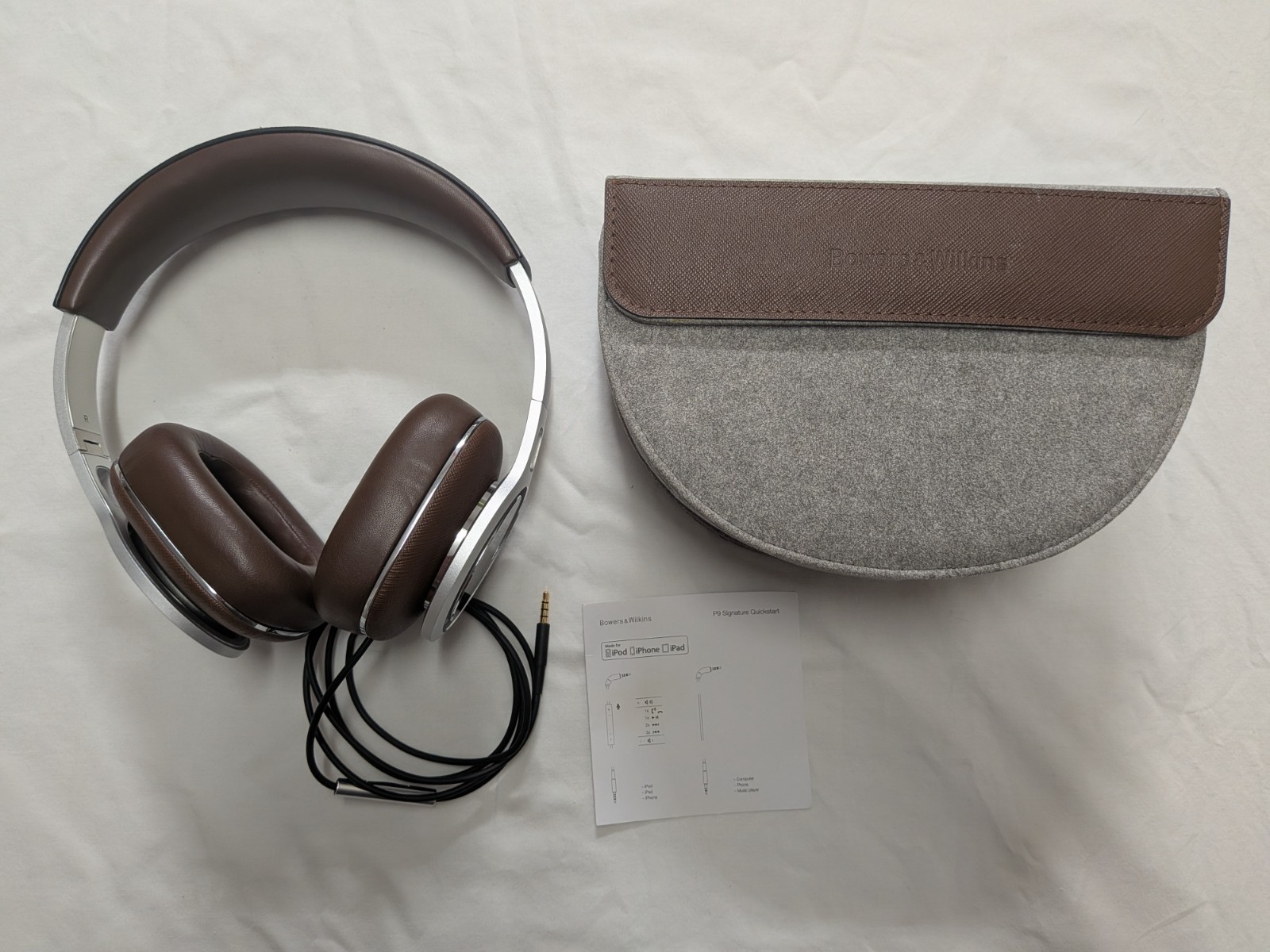 Bowers & Wilkins P9 Signature Headphones with Case – Excellent Condition