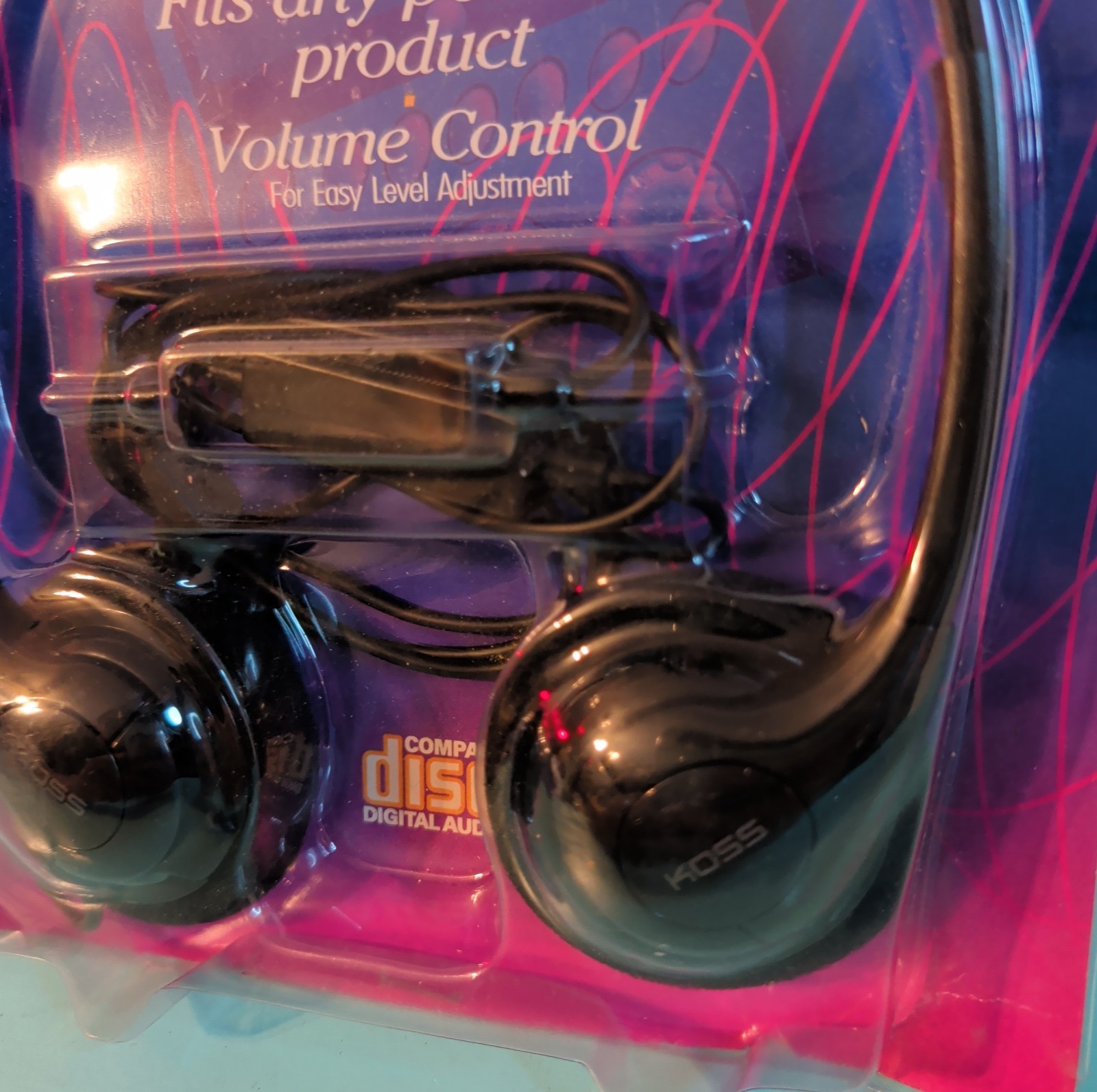 Vintage Koss HP/6 Stereo Headphones w/ Volume Control Cord New