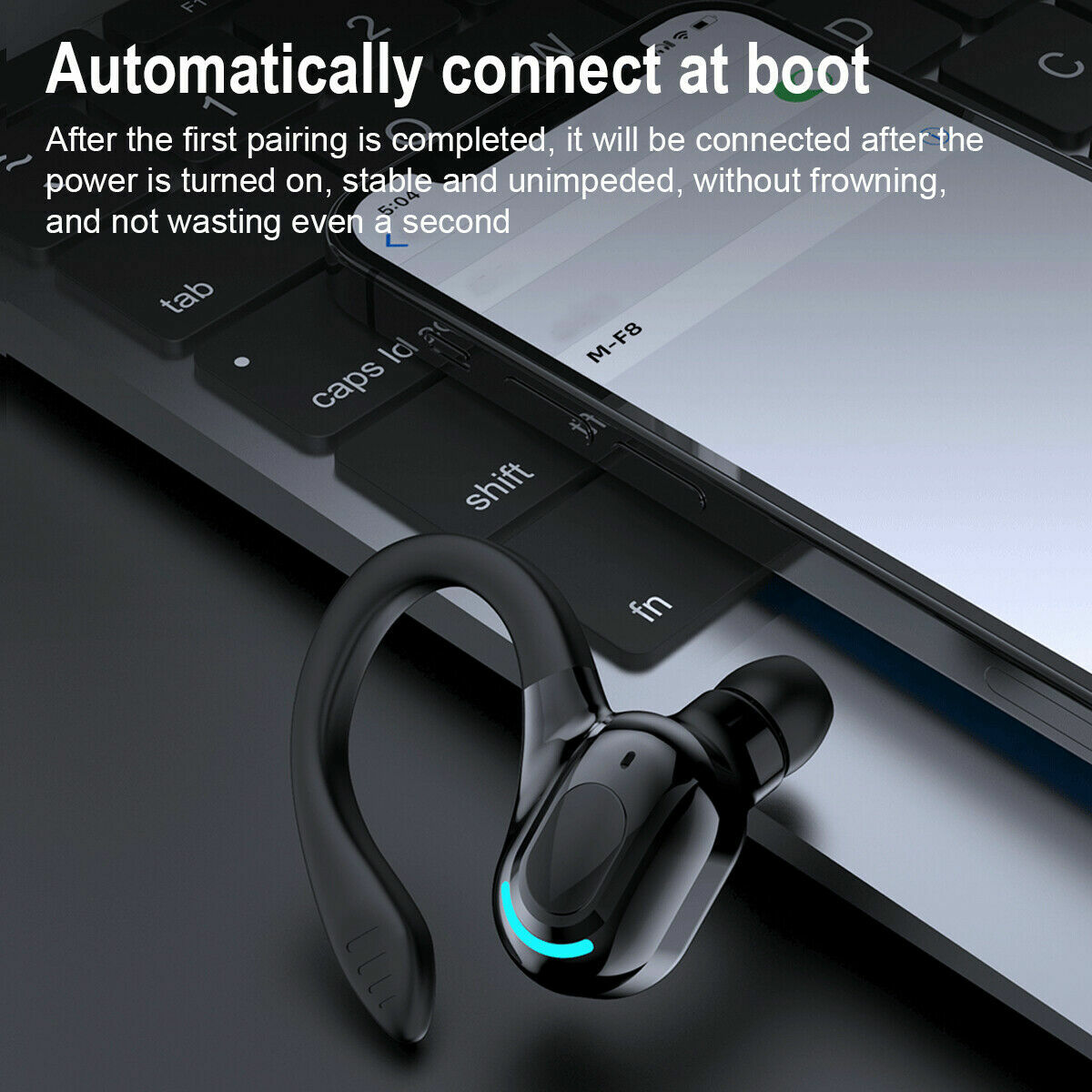 2022 Bluetooth 5.1 Headset Wireless Earbuds Earphones Stereo Headphones Ear Hook