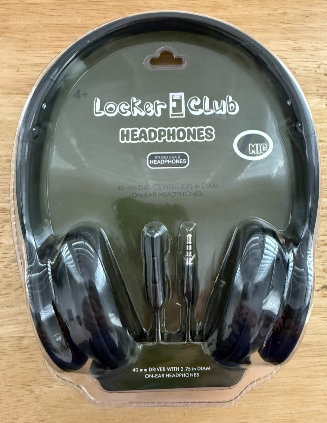 Locker Club Headphones 4+ Kids Black- Studio Grade New