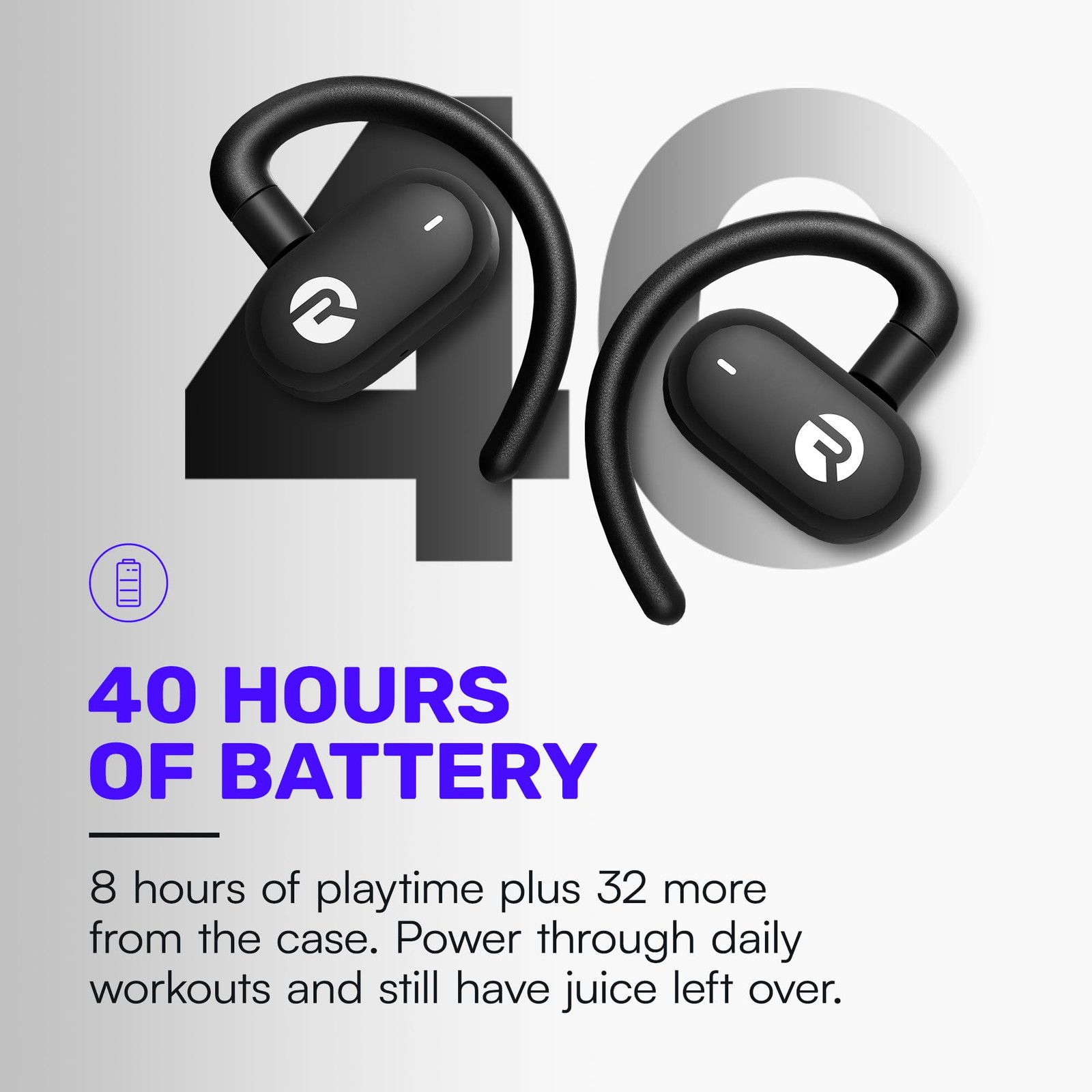 Fitness Open Ear Earbuds – Open Ear Headphones, Earbuds Wireless Bluetooth, R…