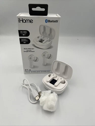 IHOME HMAUBE214WT True Wireless Earbuds (XT-12) 25 Hours Playtime – White