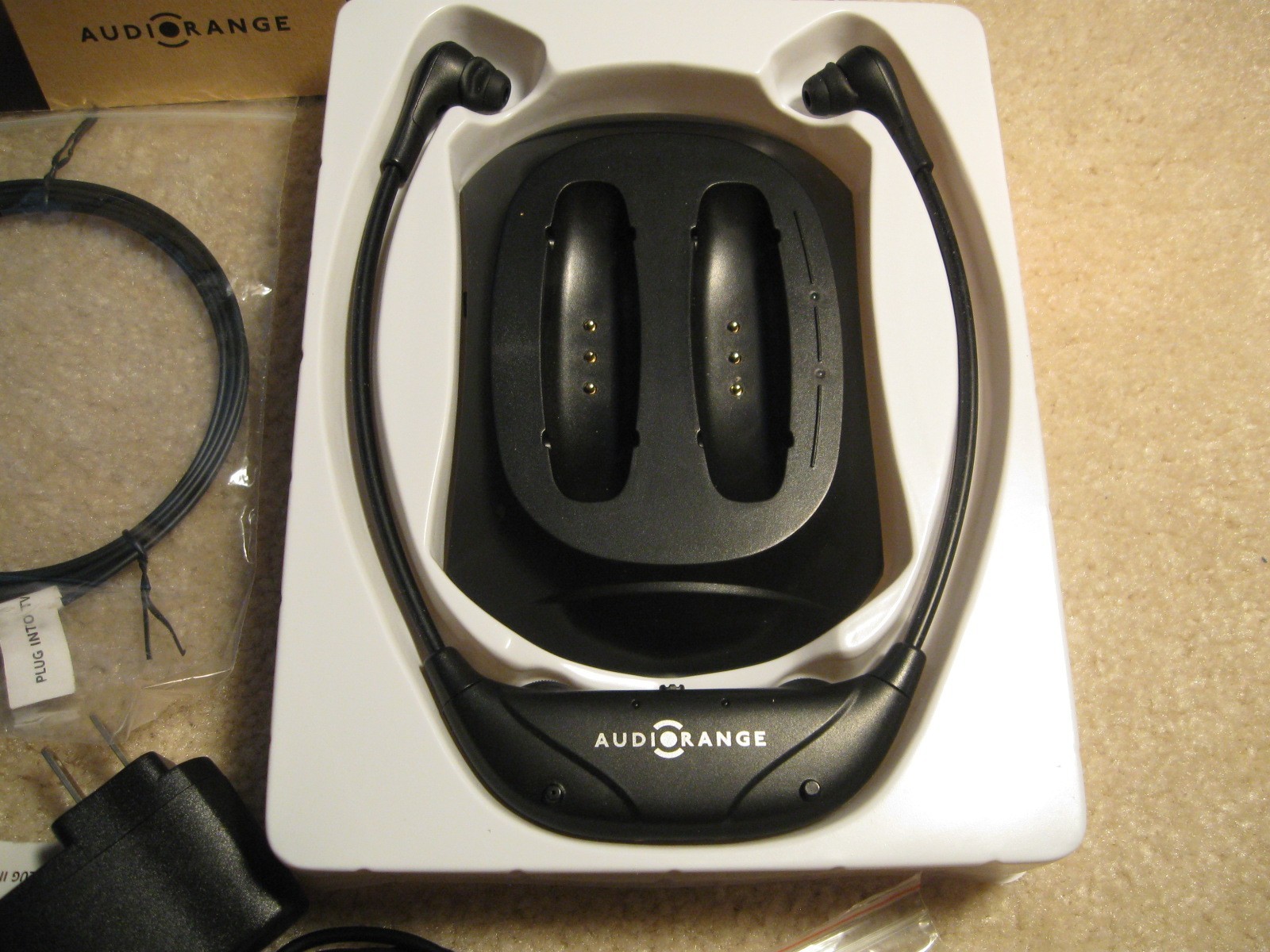 AudioRange Solo Pack ITE-1000 Wireless In-Ear TV Headphones 100 ft Range