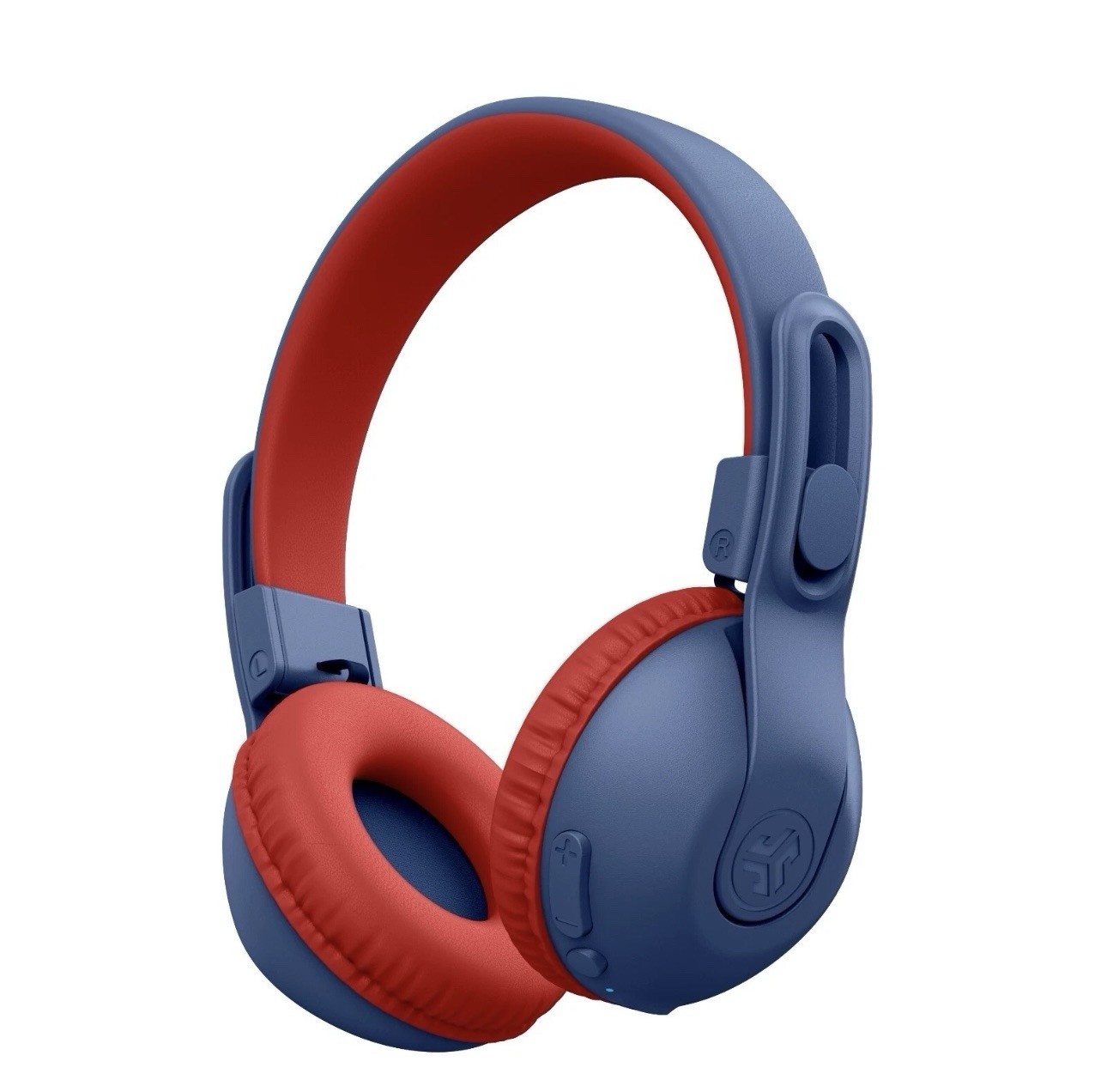 New JLab JBuddies Studio 2 Over Ear Wireless Bluetooth Kids Headphones Blue Red
