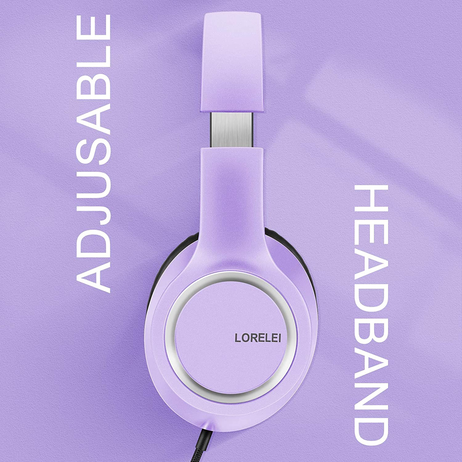 X8 Over-Ear Wired Headphones with Microphone with 1.45M-Tangle-Free Nylon Line&3