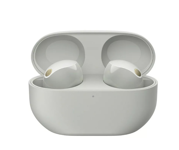 Genuine Sony WF-1000XM5 Noise-Canceling True Wireless In-Ear Headphones (Silver)