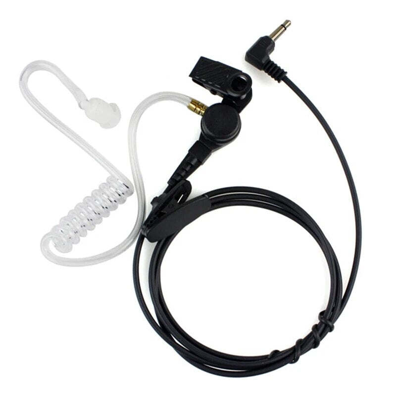Straight Listen Only Transparent Flexible Acoustic Tube Earpiece 3.5mm Earphone