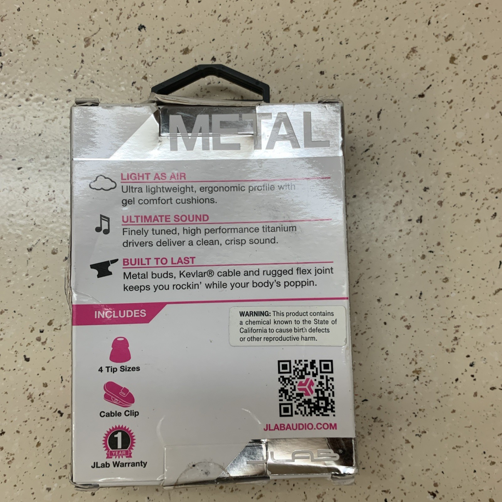 JLAB Pink/black Jbuds Comfort Petite Aluminum Earbuds
