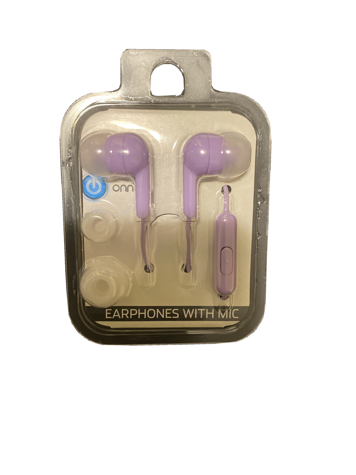 ONN In-Ear Purple Headphones With Mic