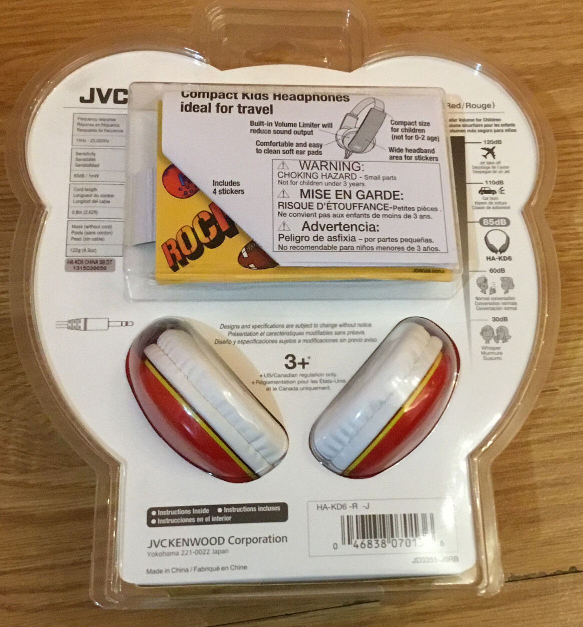 Jvc HA-KD6-R(Red/Rouge) “Tinyphones” Headphones ( Model #: 4683807013 6). New.