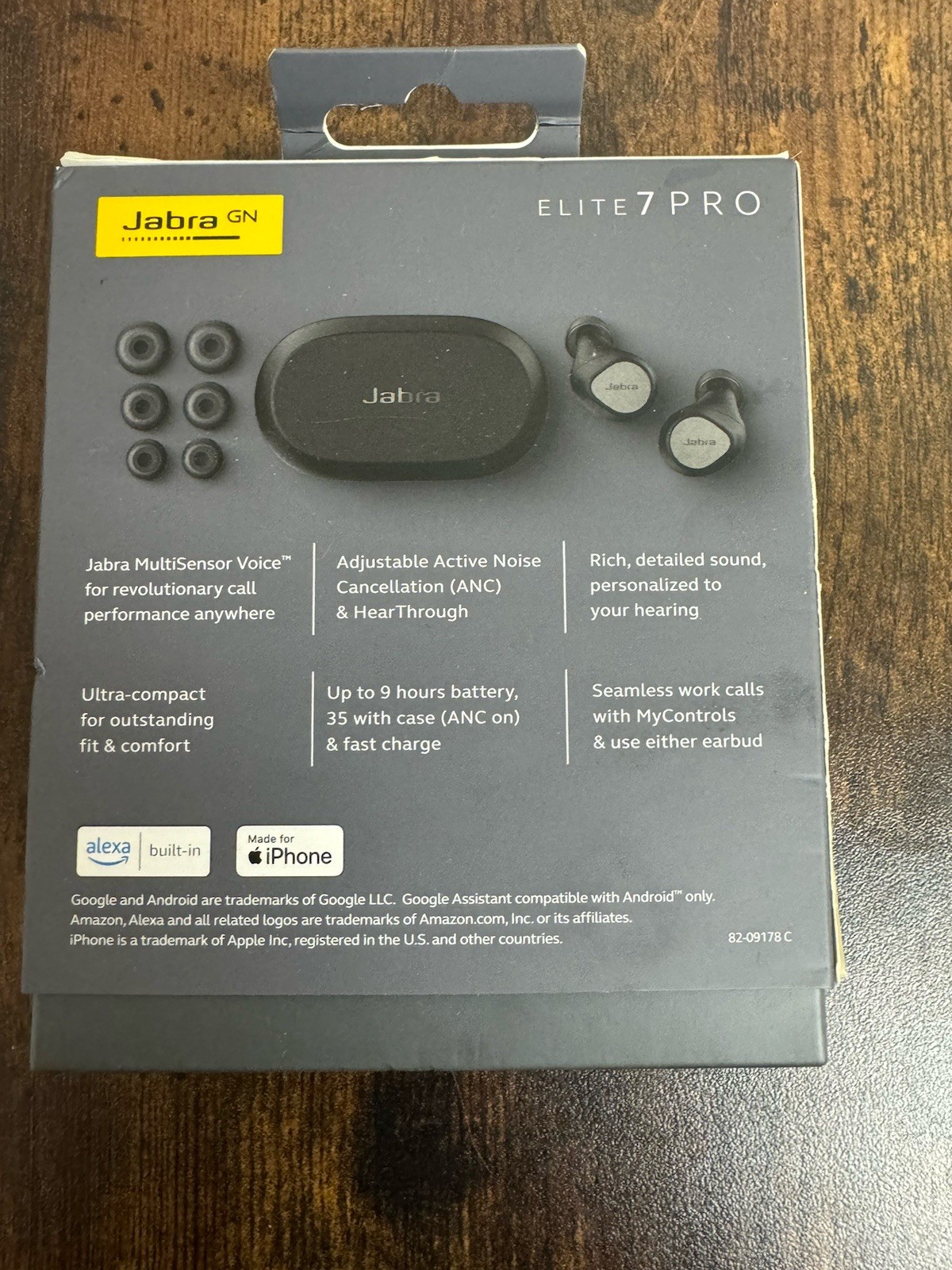 Jabra Elite 7 Pro Bluetooth In-Ear Headphones Wireless Titanium Black