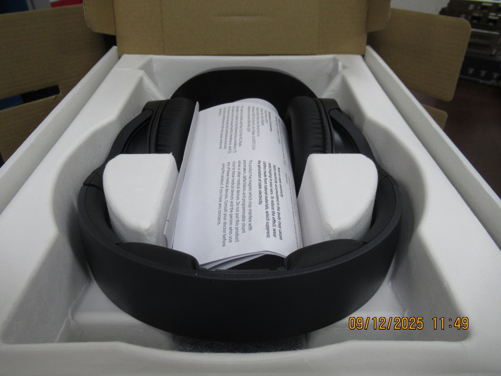 Lot of 5 Sony RF400 Wireless Home Theater Headphones – Black