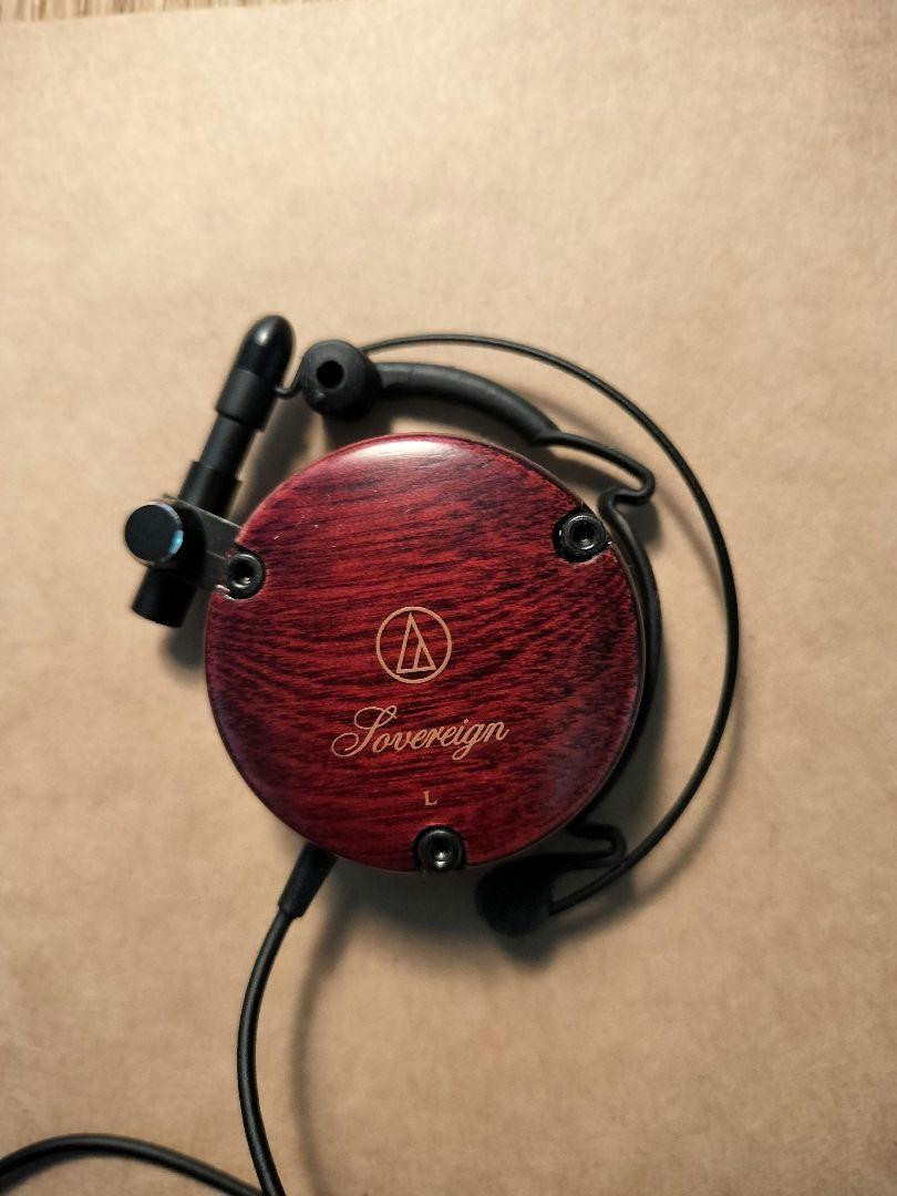 Audio Technica ATH-EW9 Ear Fit Clip-On Headphones Wooden Wood Brown Used