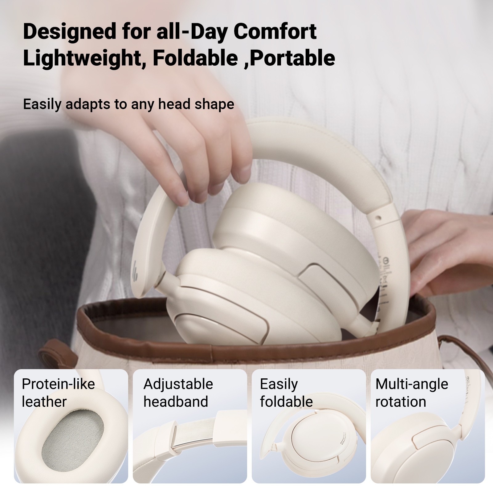 Edifier V80 Bluetooth Headphones True Wireless Headset Hybrid ANC Hi-Res Audio