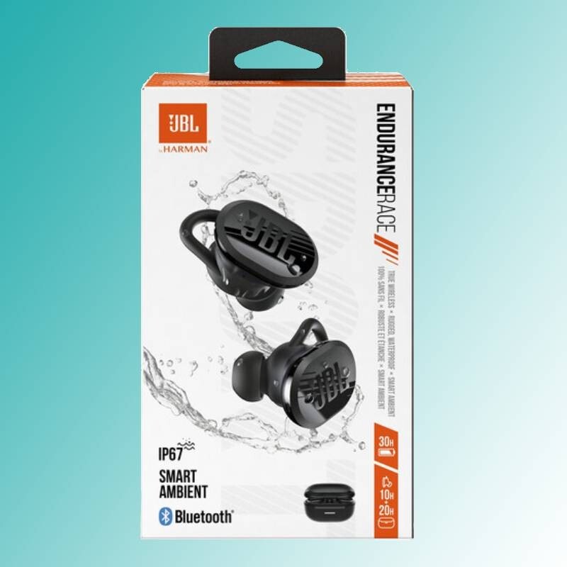 NEW JBL Endurance Race TWS True Wireless In-Ear Sport Headphones (Black)