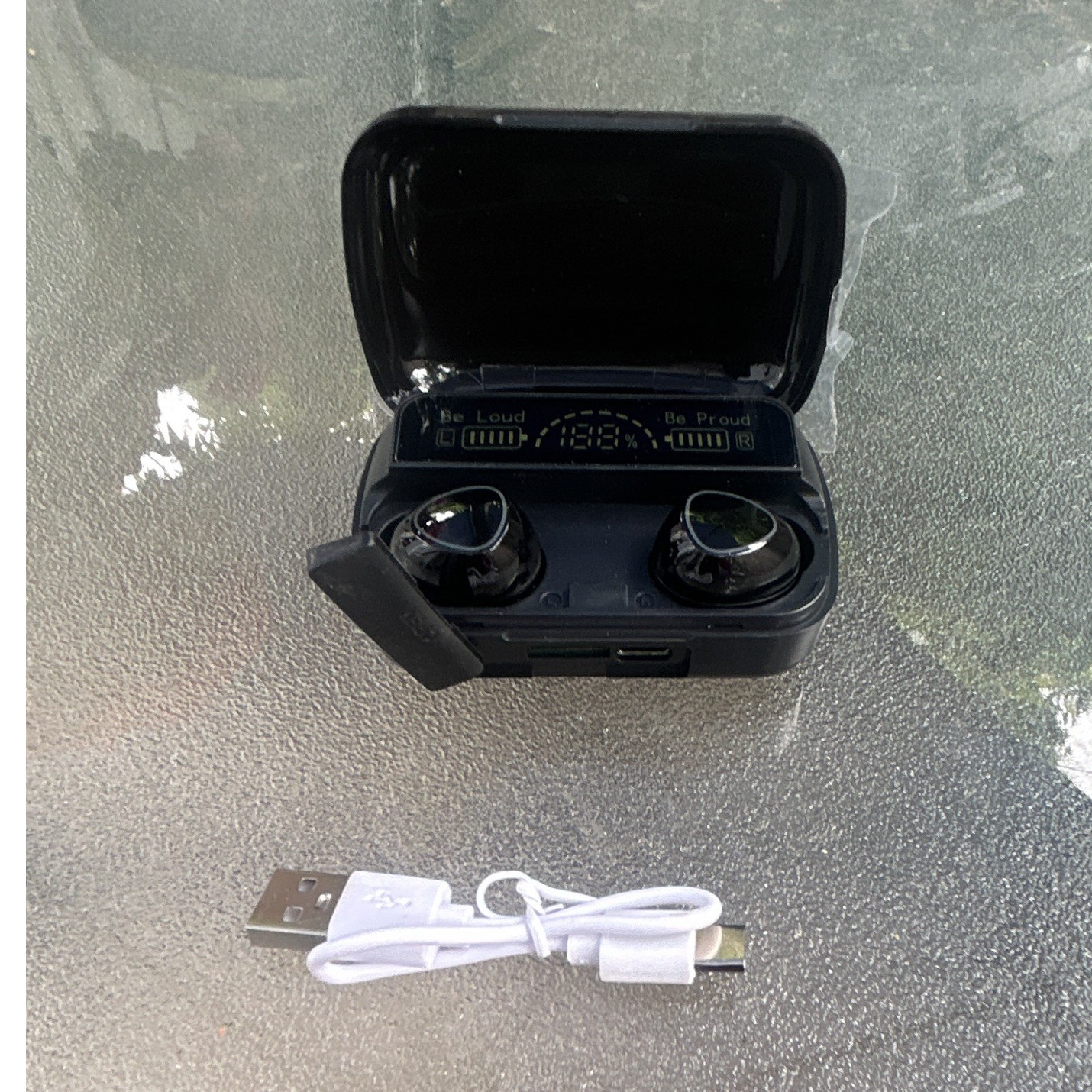 Wireless Bluetooth In-Ear Earbuds 3510i Black with Charging Case