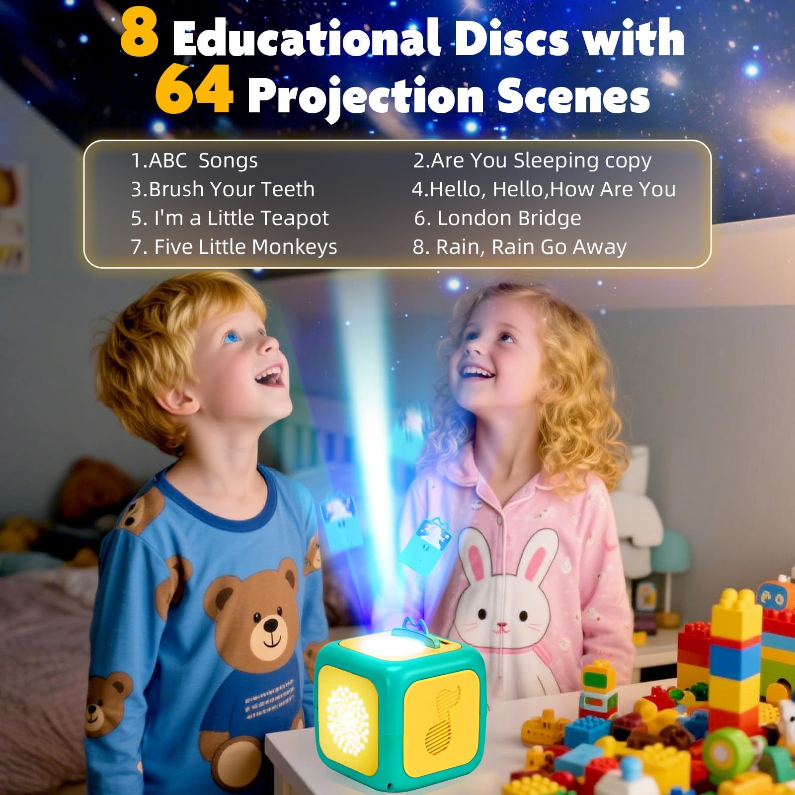 Kids Story Projector for Toddlers – Story Dream Machine with 8 Storybook Disc…