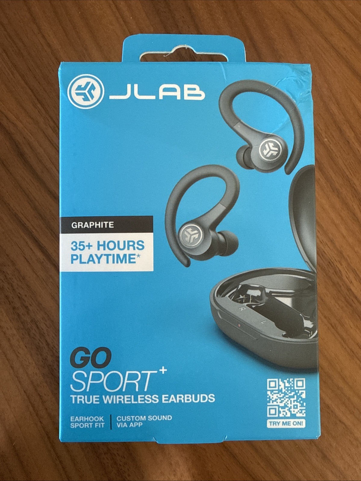 JLab Go Sport+ True Wireless Bluetooth Earbuds Charging Case Graphite Brand New