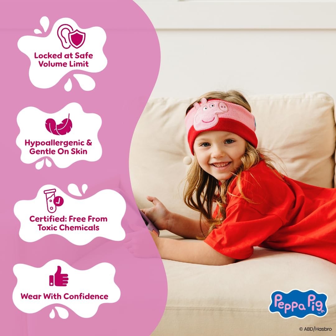 Bandou Peppa Pig Headphones – Kids Headband One size fits all,