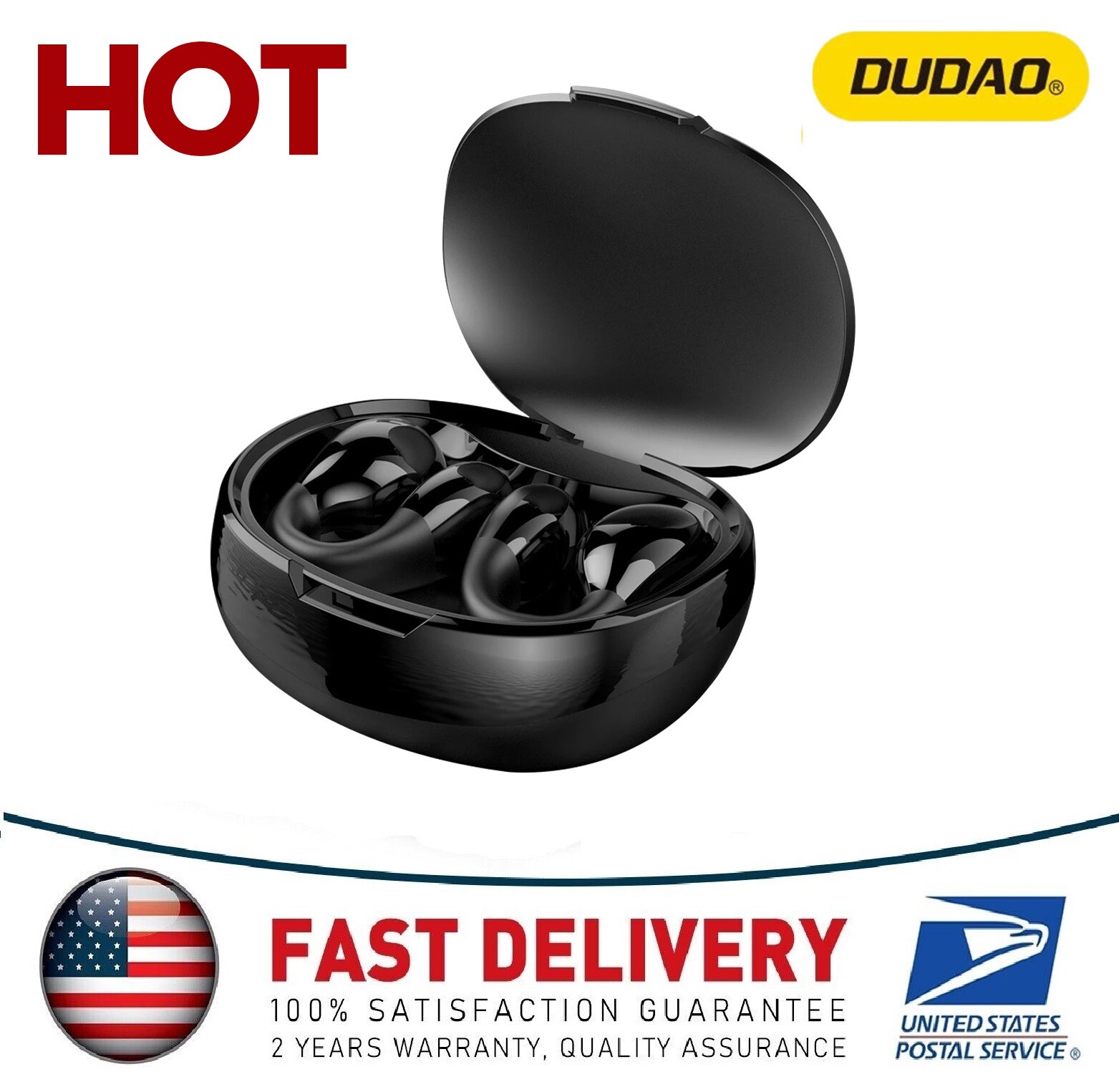 DUDAO Bone Conduction Earphone Bluetooth 5.2 Ear Clip on Ear Earring Wireless