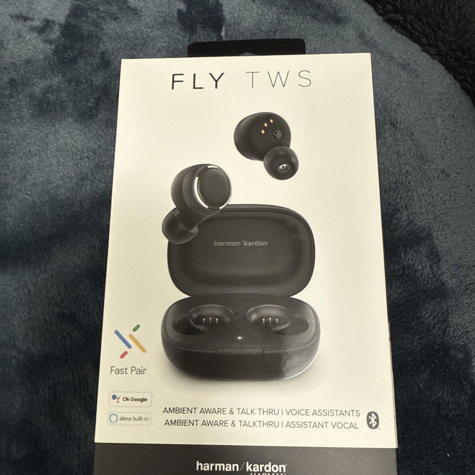 Harman Kardon Fly TWS True Wireless In-Ear Headphones Black -NEW