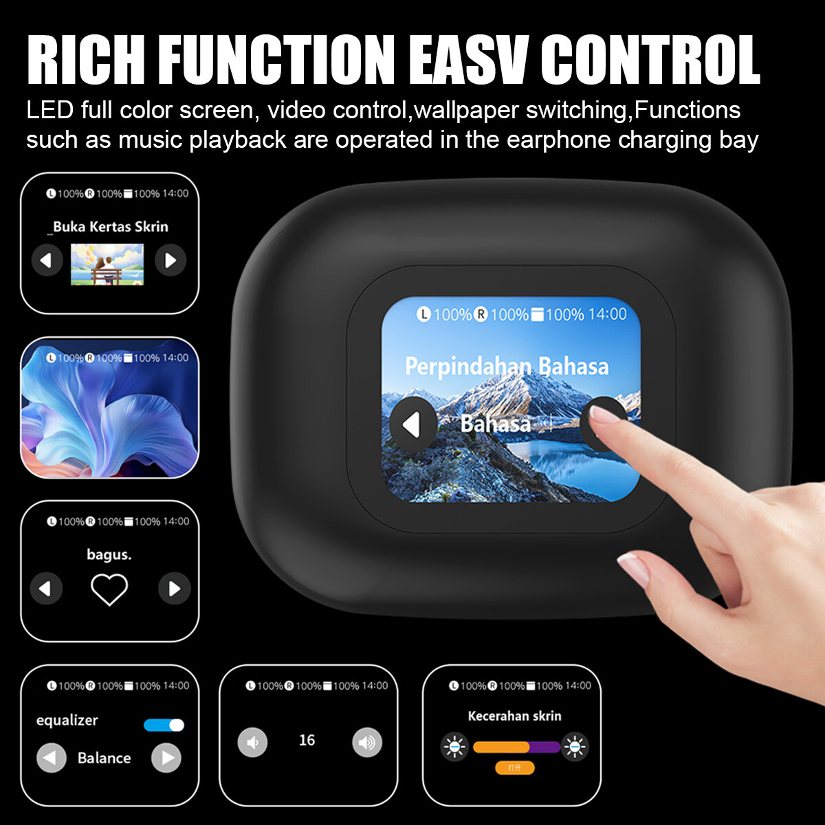 Over The Earbuds Bluetooth Earphones Wireless Headphones AI Translator Earbuds