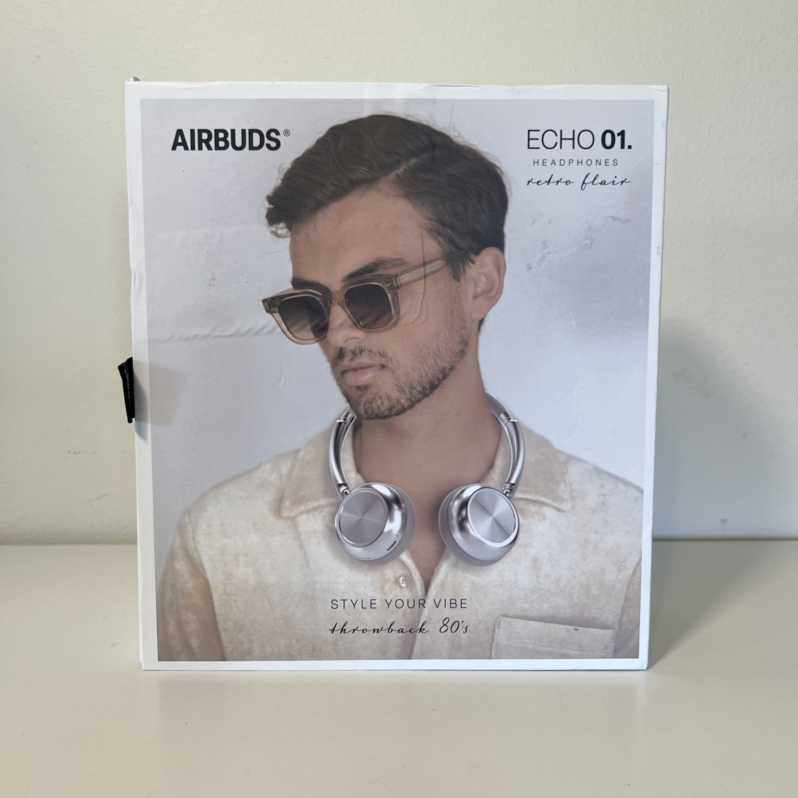 Airbuds Headphones Over-Ear Bluetooth Wireless 80s Retro- 30 Hrs EVHO 01.