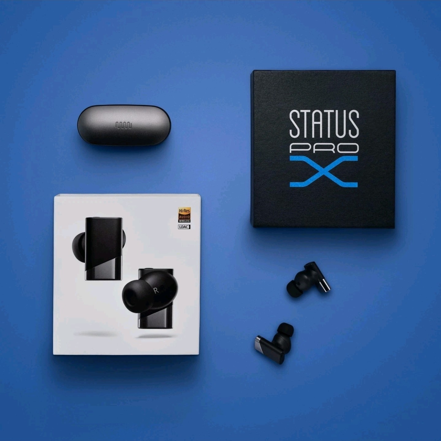 Status Pro X True Wireless In-Ear Earbuds w/ ANC Mic Charging Case Black