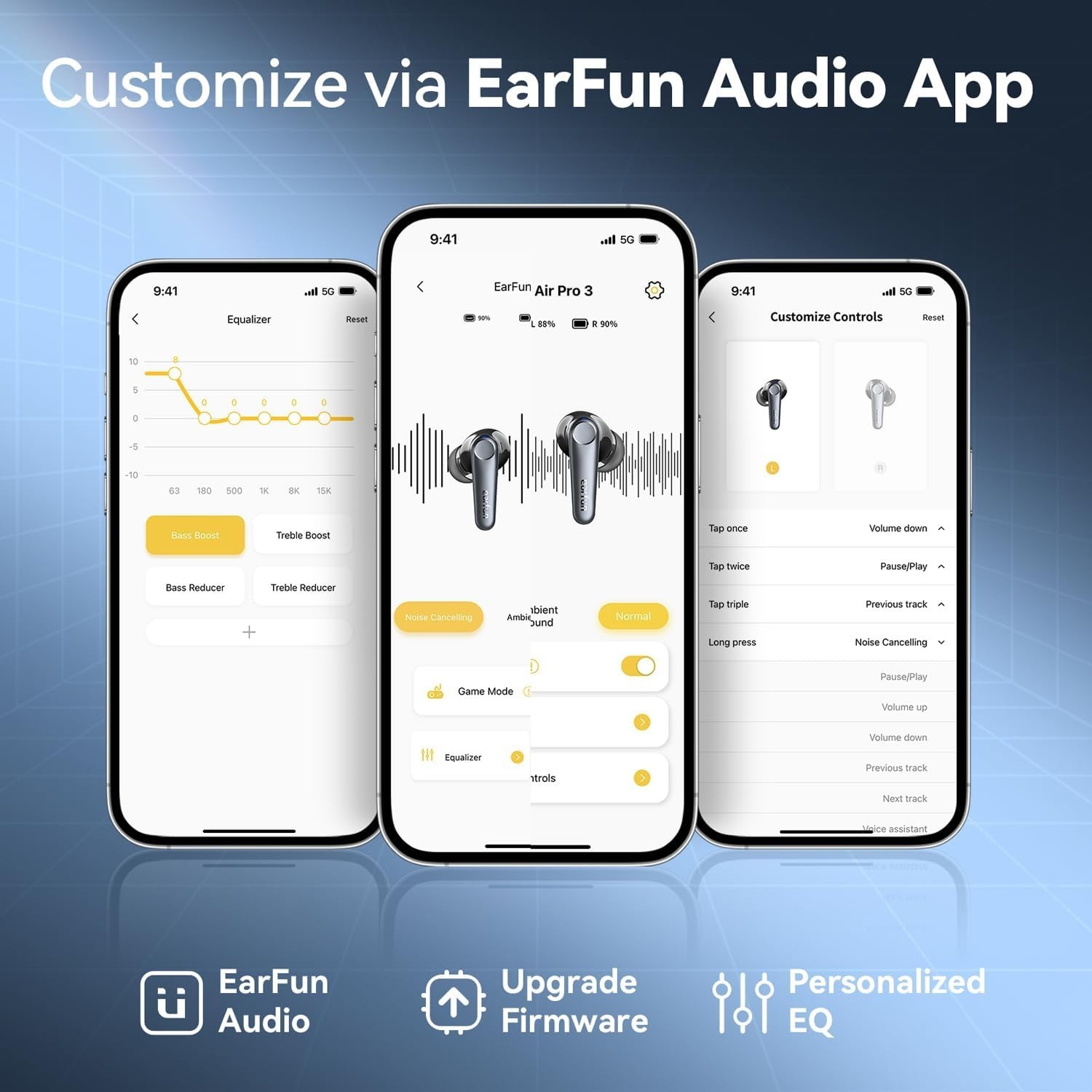 Wireless Earbuds Noise Cancelling Bluetooth 5.3 45H Playtime App EQ