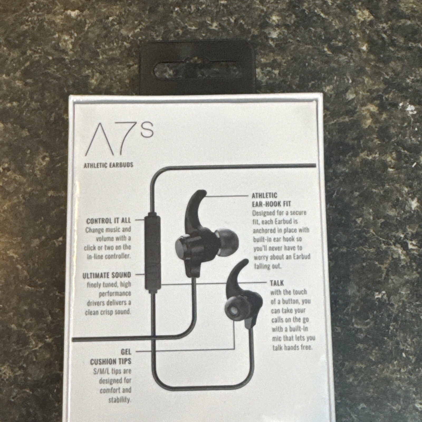 Airbuds A7s Athletic Earbuds Brand New Sealed Great For Workouts Ear Hook