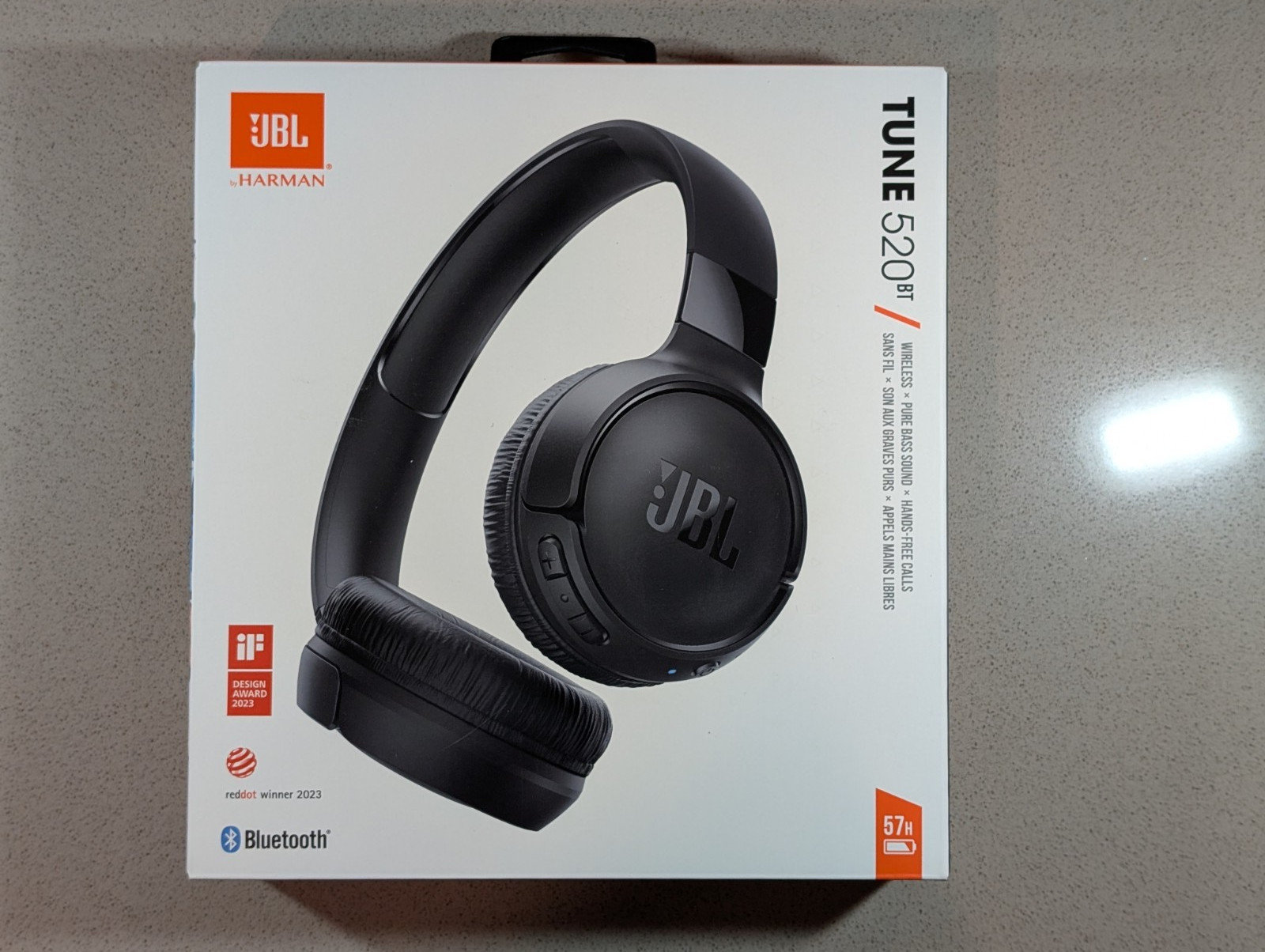 JBL Tune 520BT Wireless On-Ear Headphones Black New Sealed Bluetooth 5.3