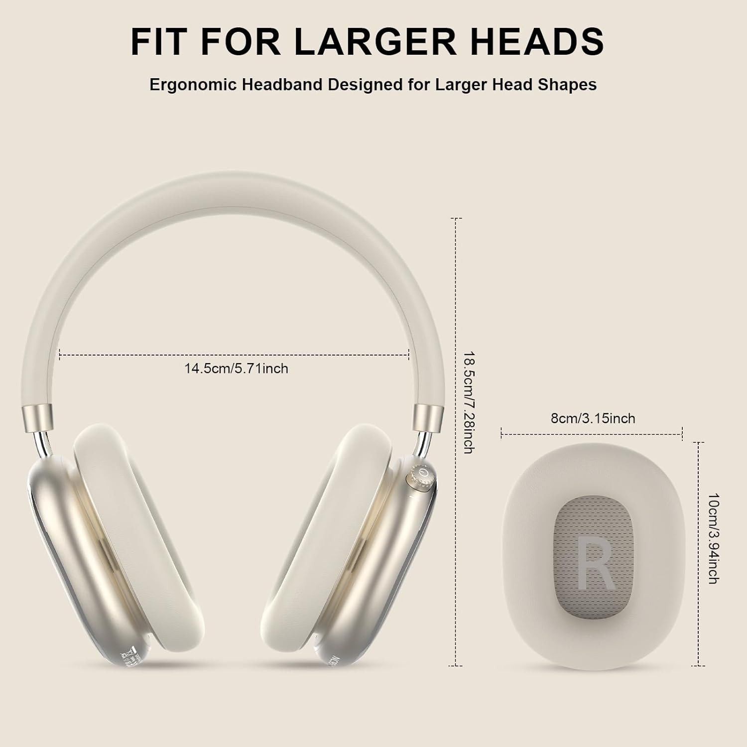 NC95 Hybrid Active Noise Cancelling Headphones with Knob Control, 120H Playtime