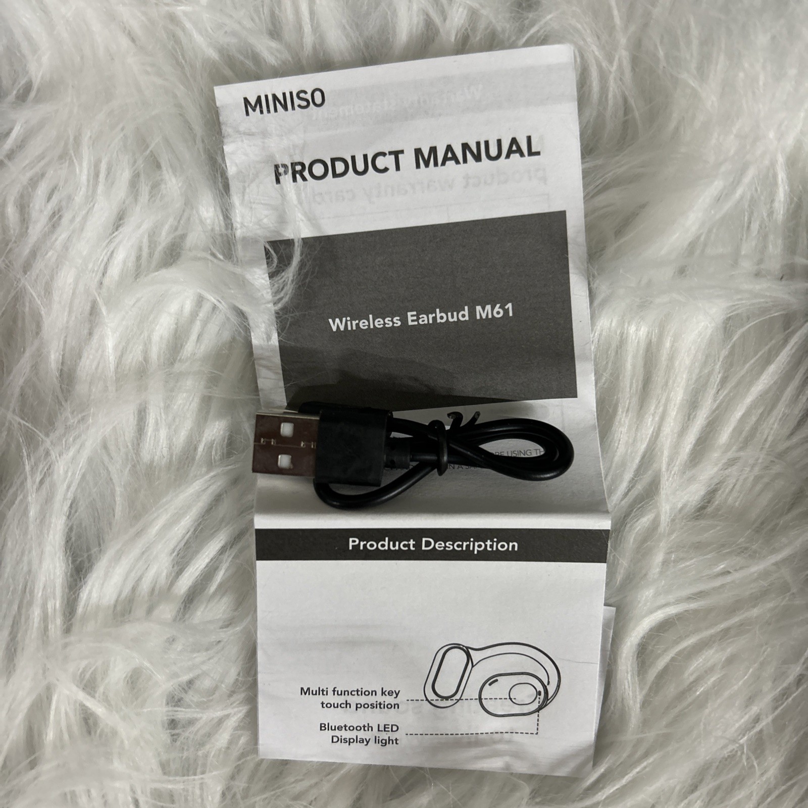 MINISO Wireless Earbud M61 Black HD Voice Long Battery