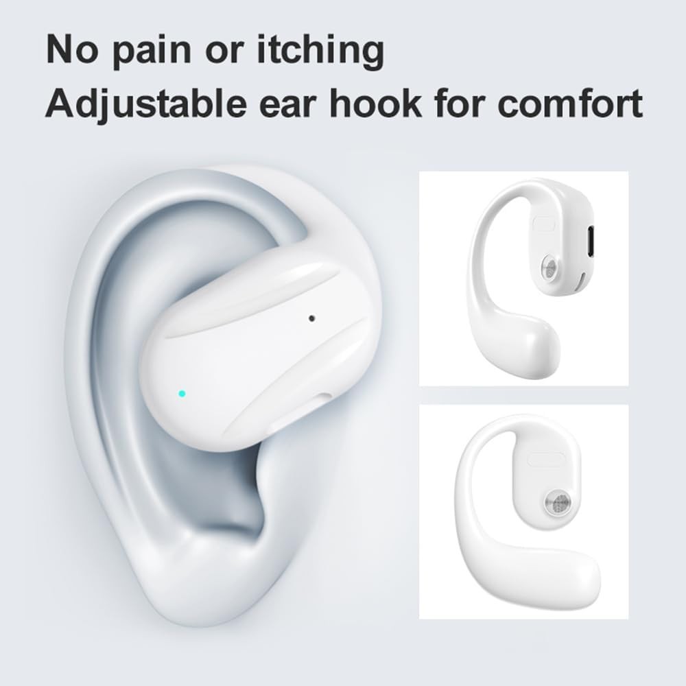 Bluetooth Wireless Headphones: Control Music & Calls with Remote, Left Ear Only