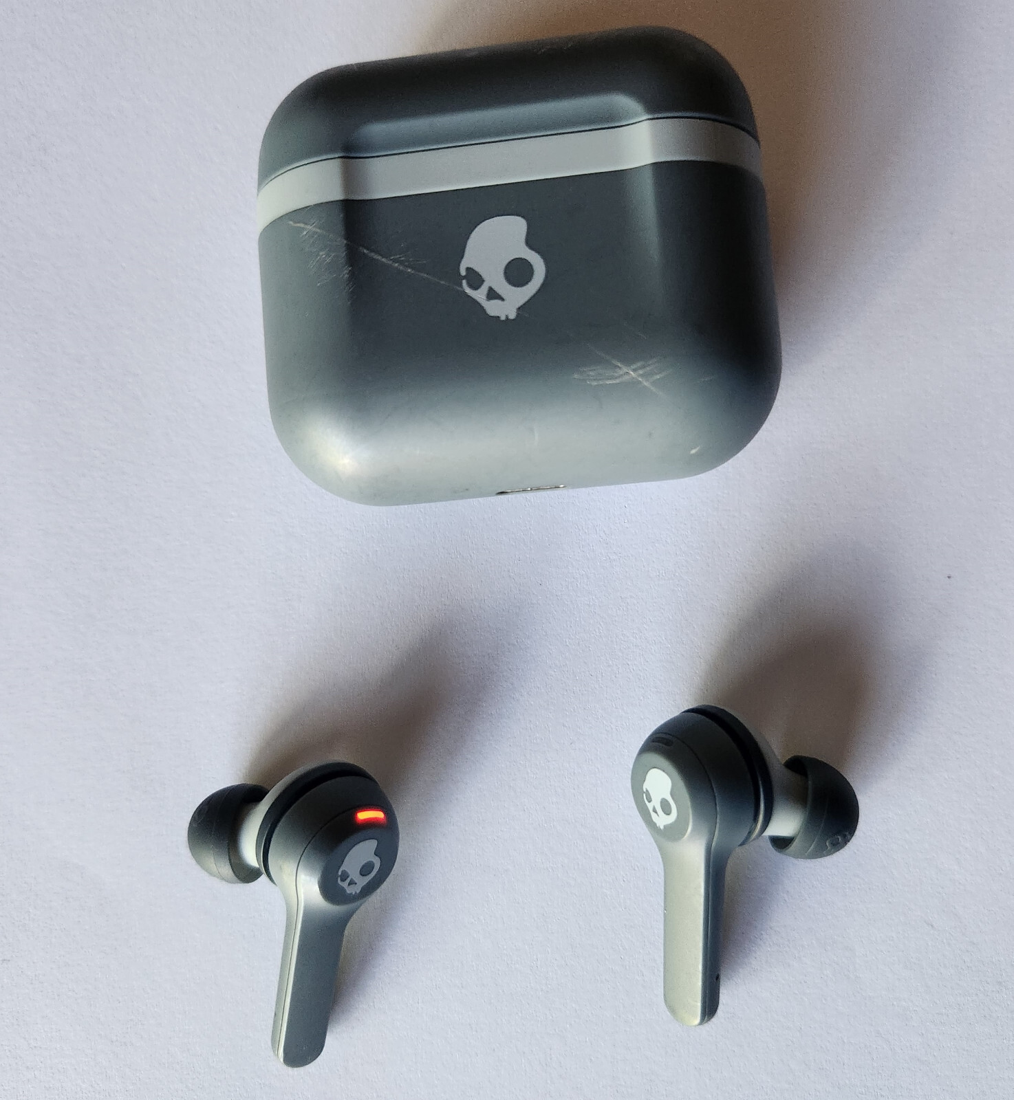 OEM Gray Skullcandy INDY EVO True Wireless Headphones with Case S2IVW – NO WINGS