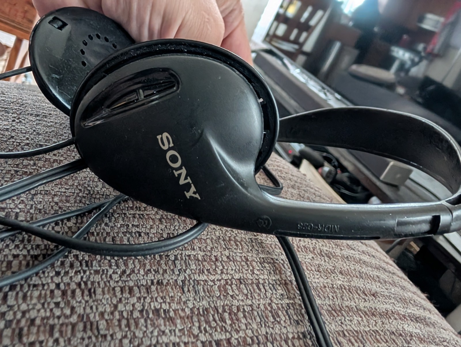 Sony MDR-023 Headphones Vintage Adjustable Wired Black – No Earpads – Tested