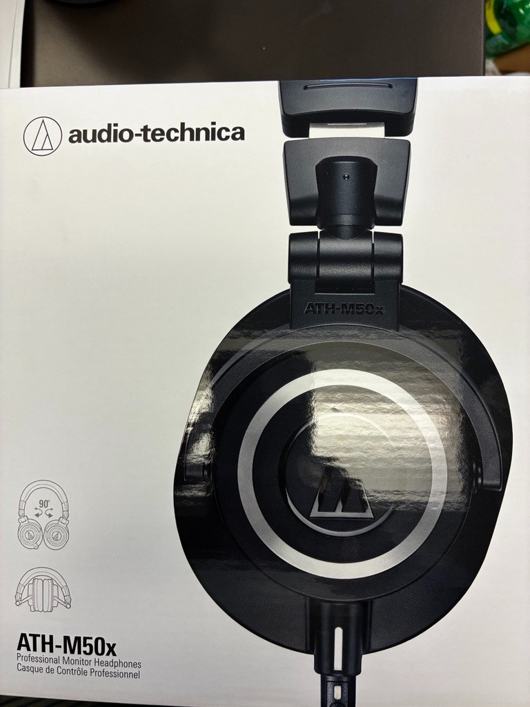Audio-Technica ATH-M50X Professional Monitor Headphones – Black – In Box