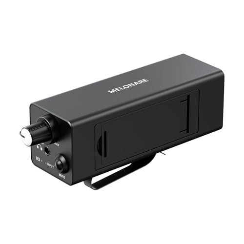 Portable Wired In-Ear Monitor Amplifier, Headphone Amp, XLR/TRS Inputs, Mute Con