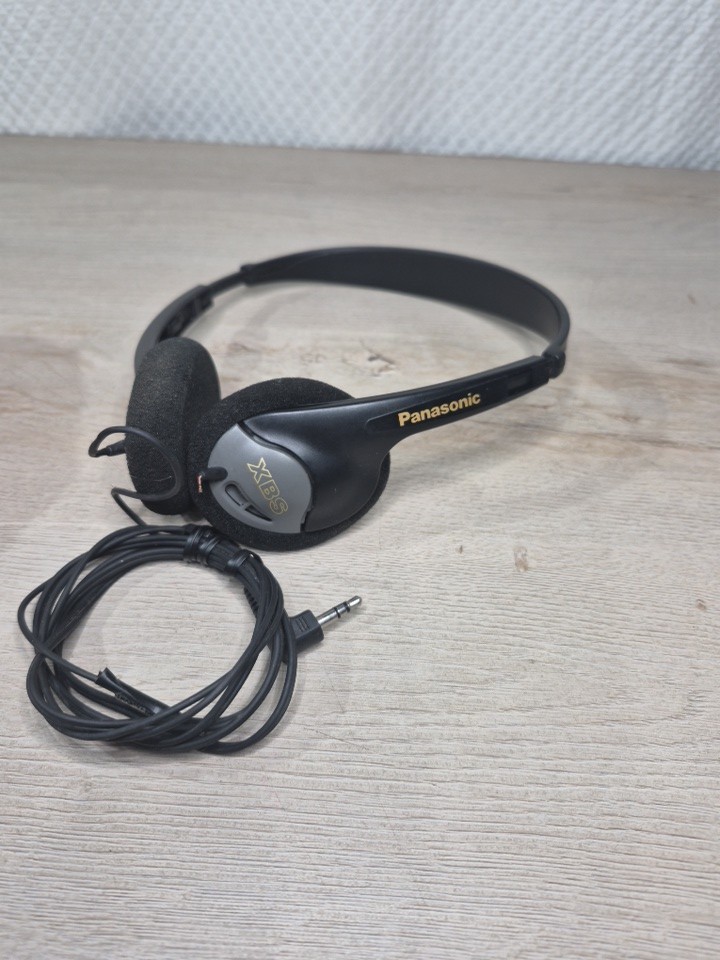 Vintage Panasonic Lightweight On-Ear Headphones with XBS Parts Only