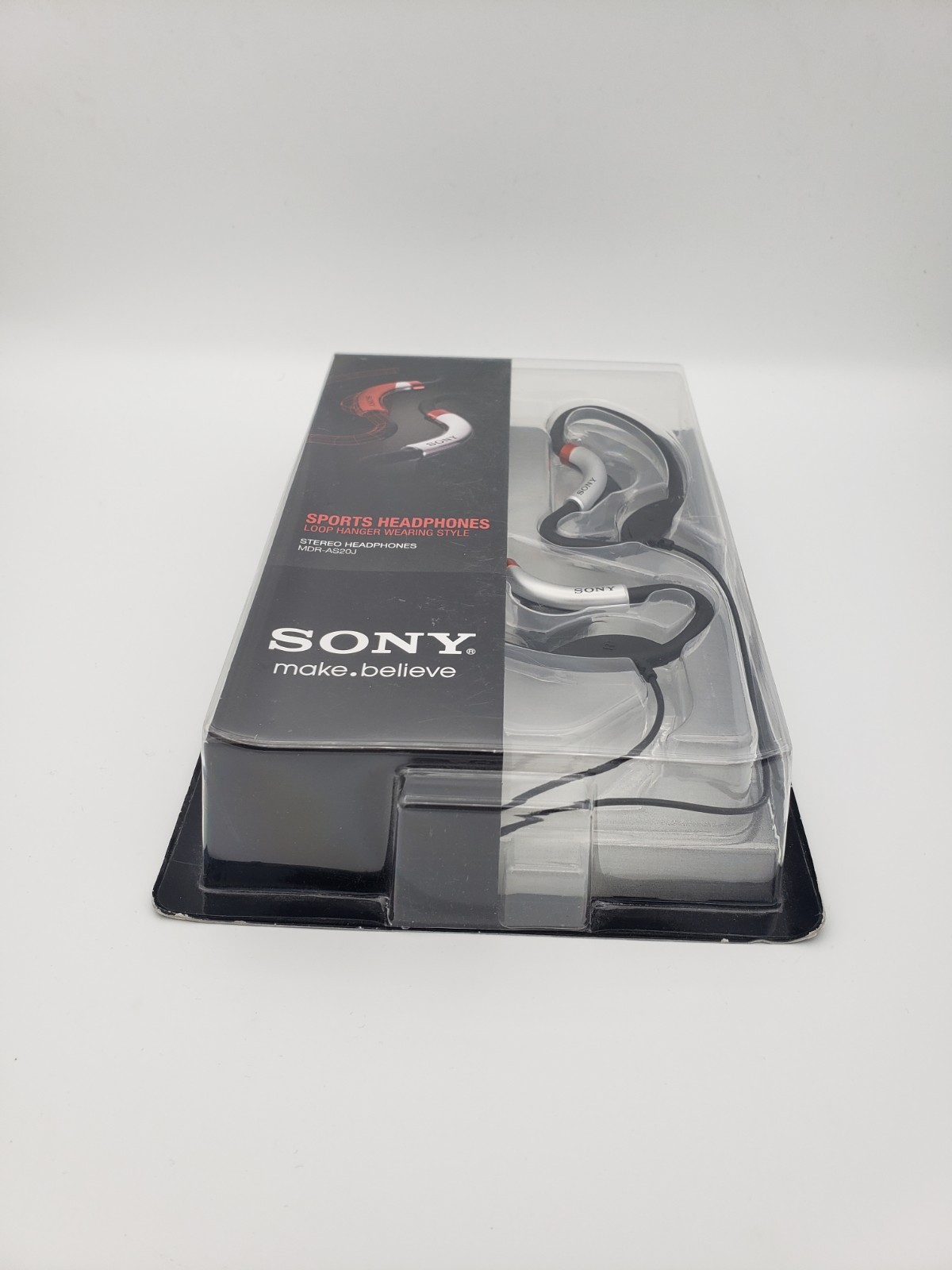 SONY MDR-AS20J Active Style Sport Clip On Headphones Double Support Loop Hangers