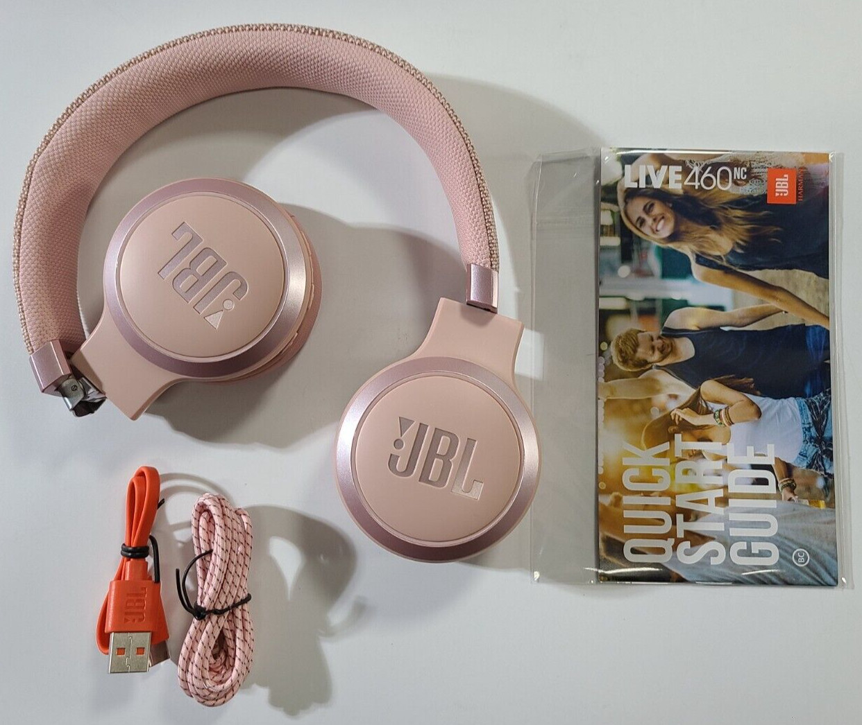 JBL Live460 NC (‎JBLLIVE460NCROSAM) Adaptive Noise Cancelling Headphones, Pink