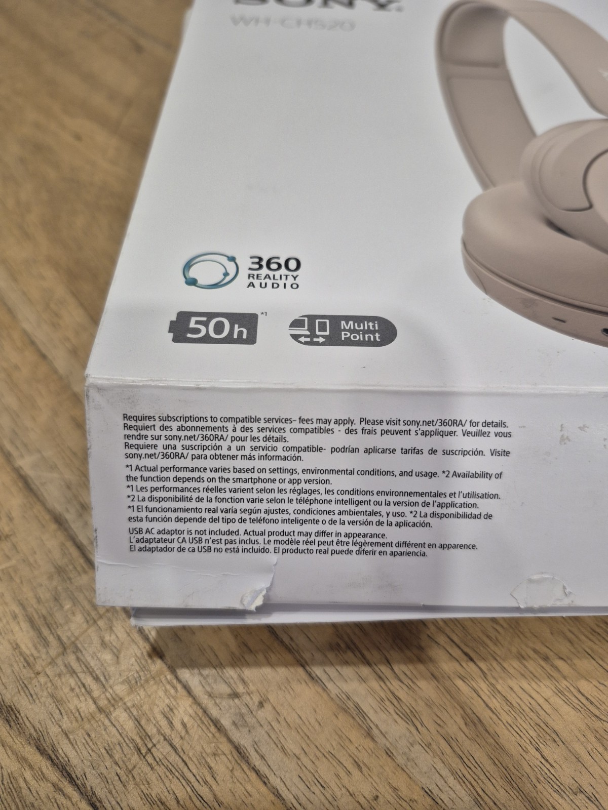 Sony WH-CH520 Over Ear Wireless Bluetooth Headphones WHCH520 – BEIGE