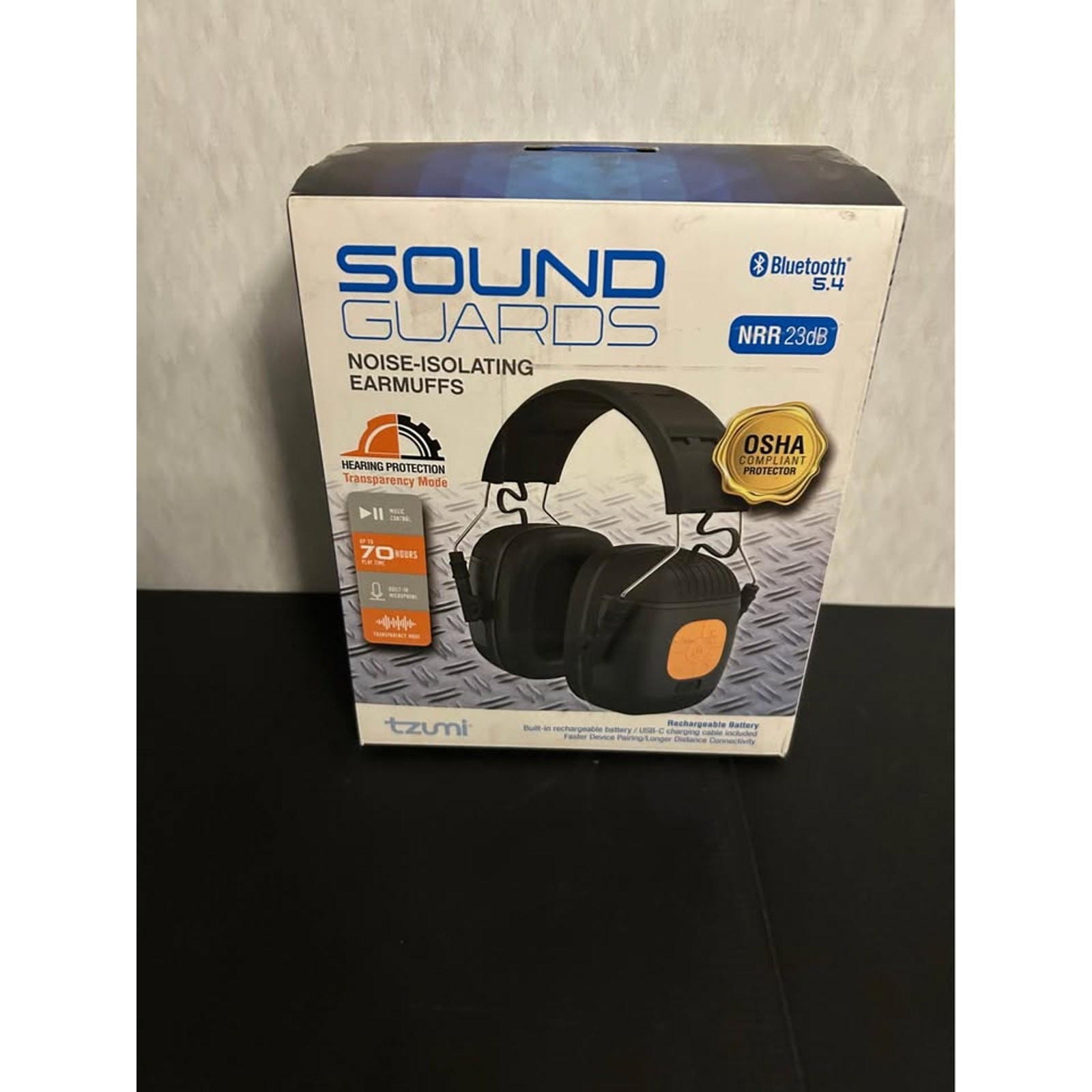 Tzumi SoundGuards Bluetooth Noise Isolating Earmuffs Hearing Protection NRR 23dB