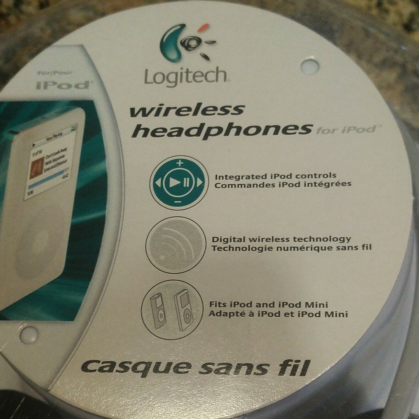 Logitech Wireless Headphones for the iPod – Model 980397-0403 – Sealed