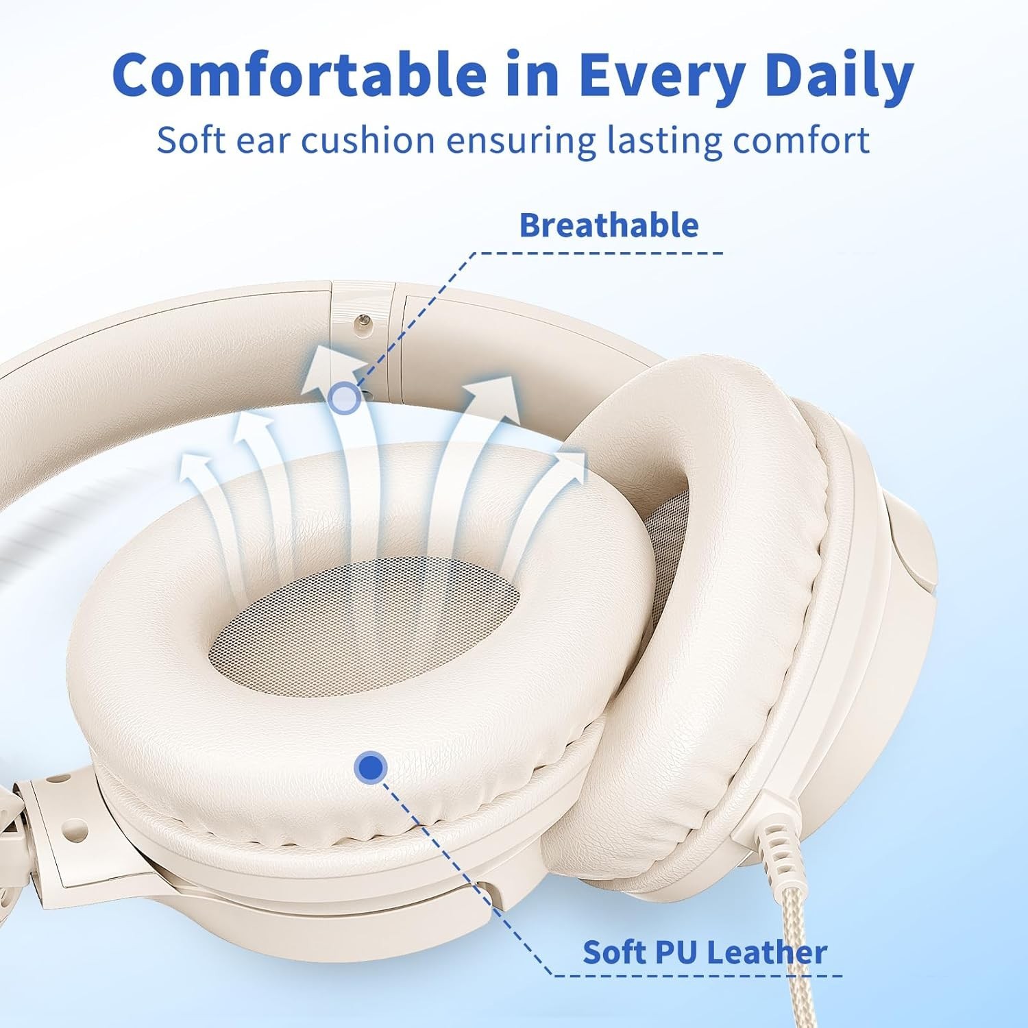 Headphones Wired with Microphone, Over Ear Foldable 3.5mm Plug in Headphones …