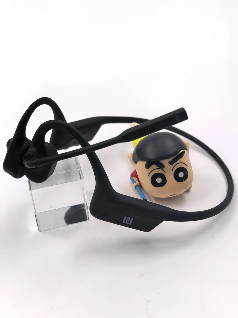 SHOKZ OPENCOMM C102 Bone Conduction Bluetooth Headset w/ Boom Mic Black