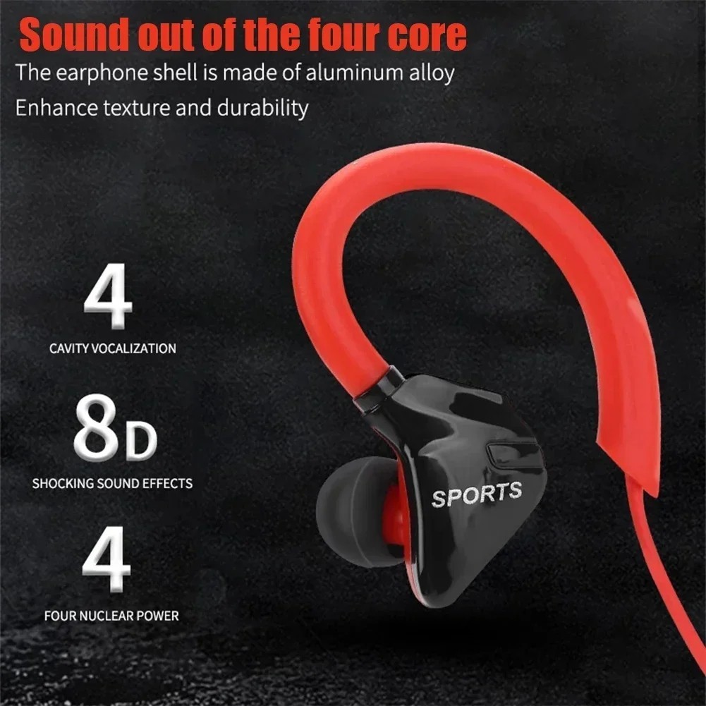 In-Ear Wired Sport Running Earphone Earbuds Over ear Hook Headphone 3.5mm w/MIC