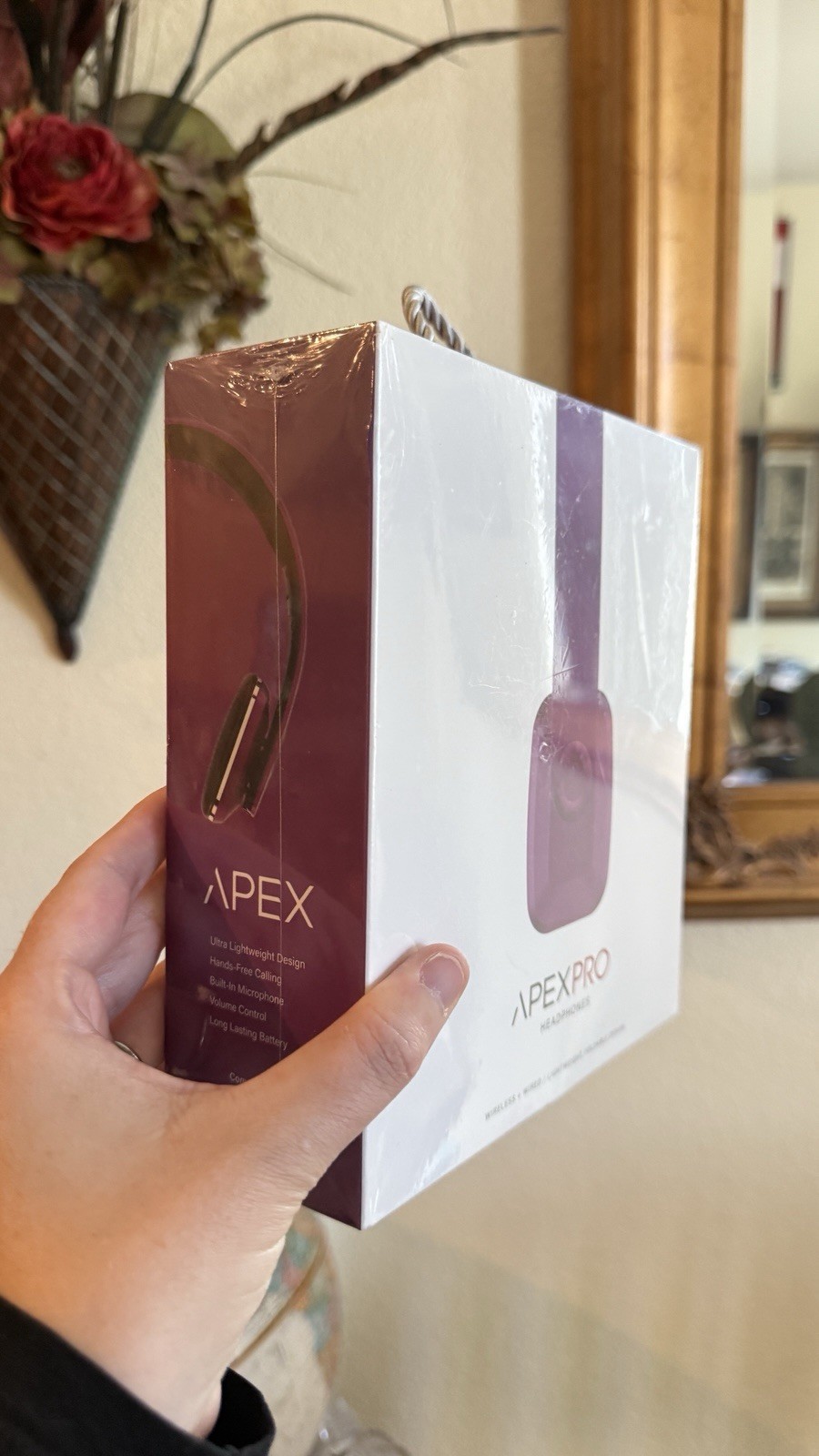 Apex Pro Headphones Purple Wireless + Wired Foldable Retractable Headphones