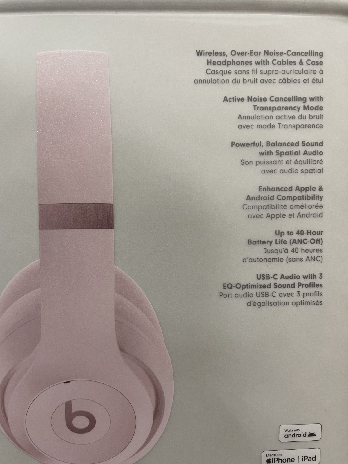 Beats by Dr. Dre Studio Pro Wireless Bluetooth Headphones – Soft Pink ME2E4LL/A