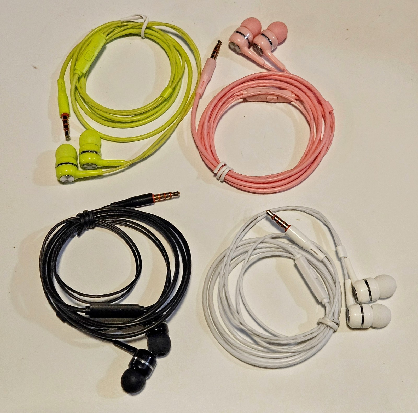 Bulk Earbuds Headphones 10 Pack Multi Colored for School Classroom Students